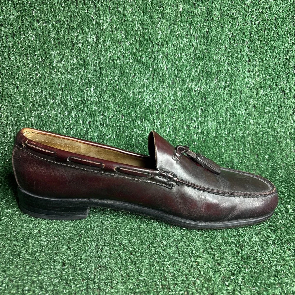 G.H. Bass & Co. Weejuns Tassel Leather Classic Preppy Loafers Burgundy Mens 12 D